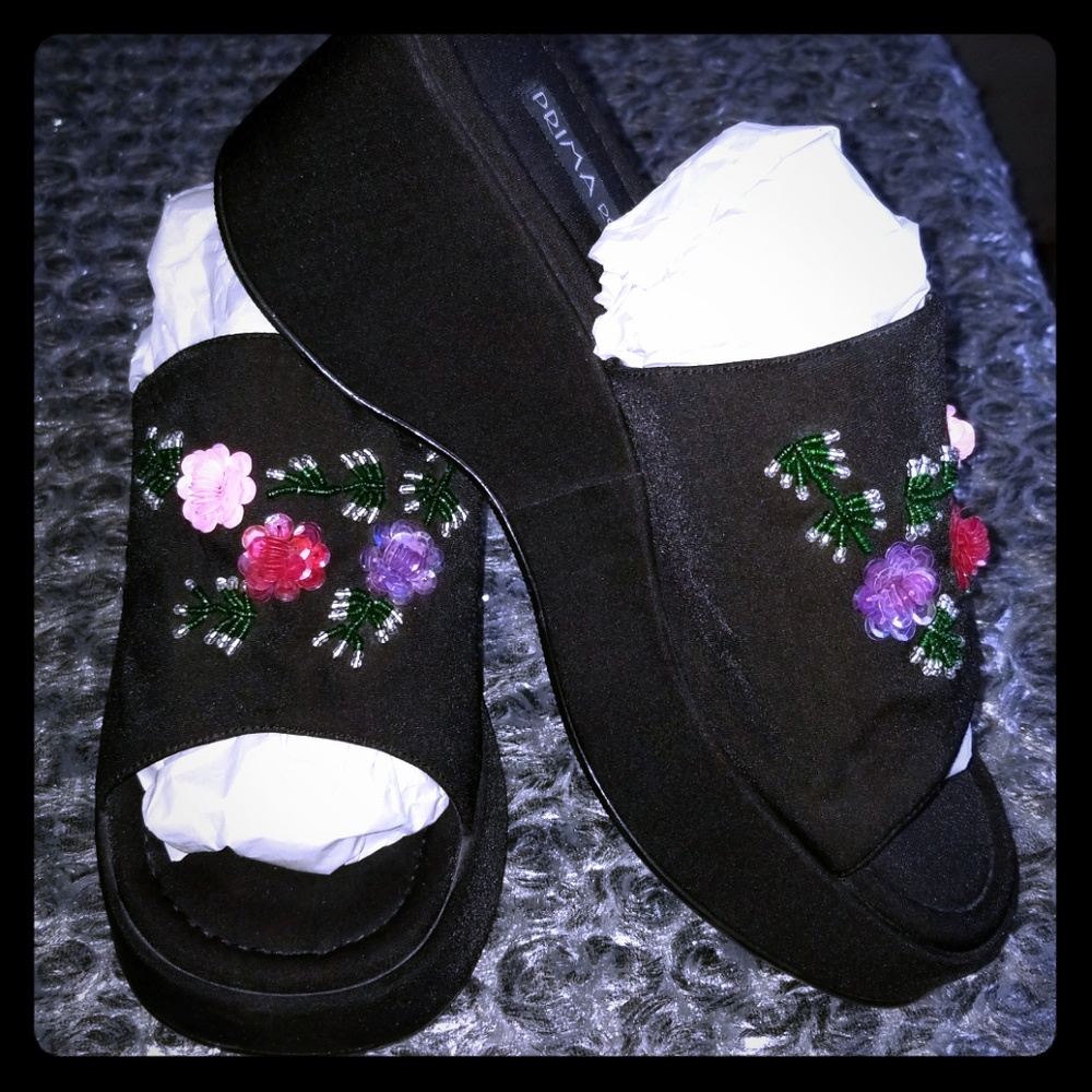 PRIMA Platform Royale wedge mule